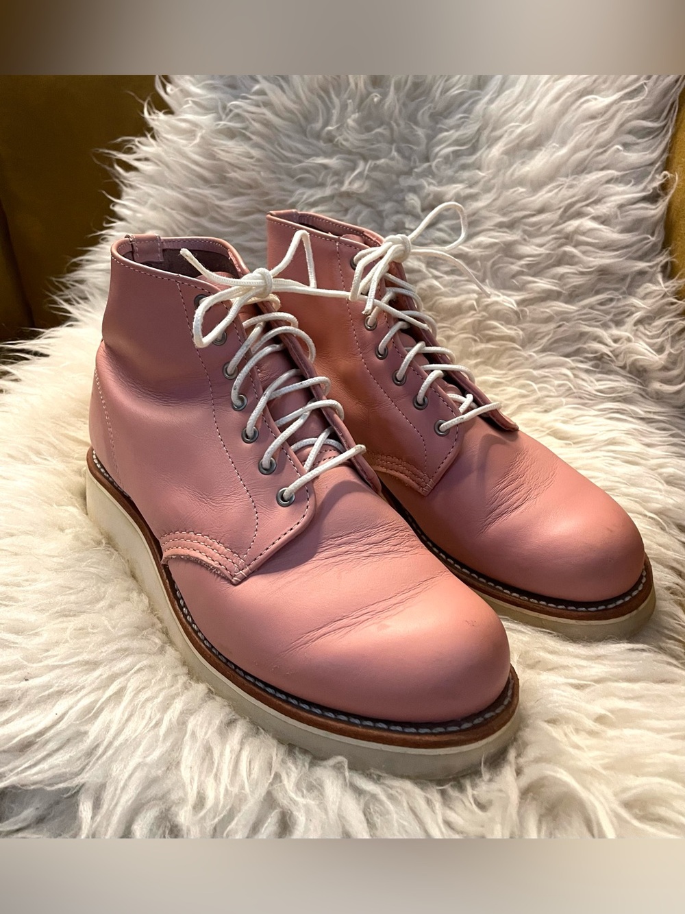 Red Wing Chukka Boot Pink Round Toe 7.5